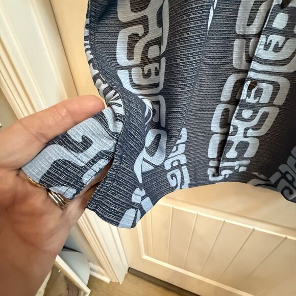 Quicksilver Waterman Collection Men Shirts Sz L Blue Button Front Short Sleeves - Picture 9 of 9